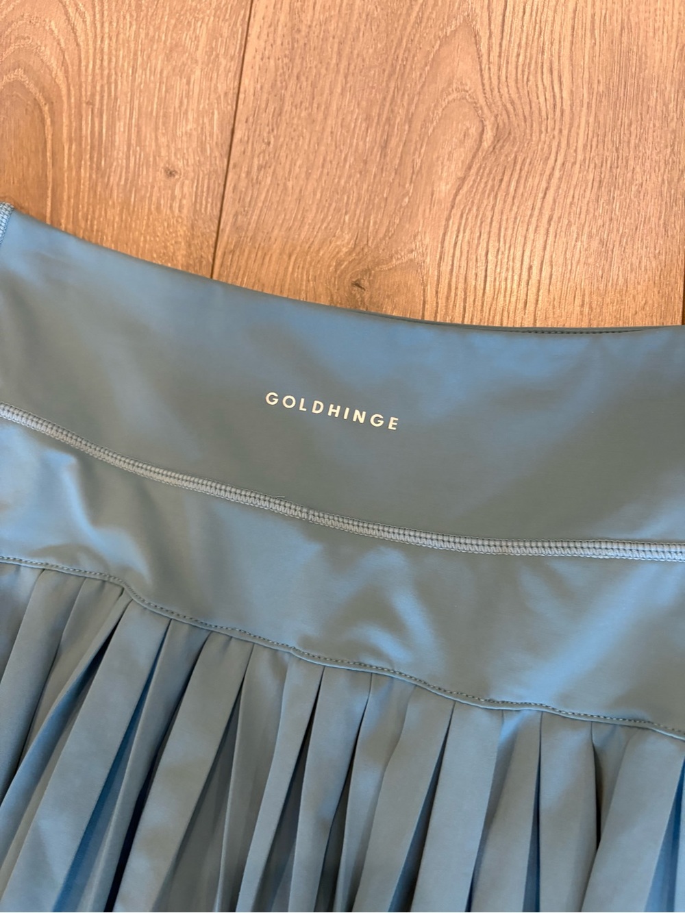Goldhinge Pleated Athletic Mini Skirt with Shorts Blue Size M/L - Picture 4 of 4